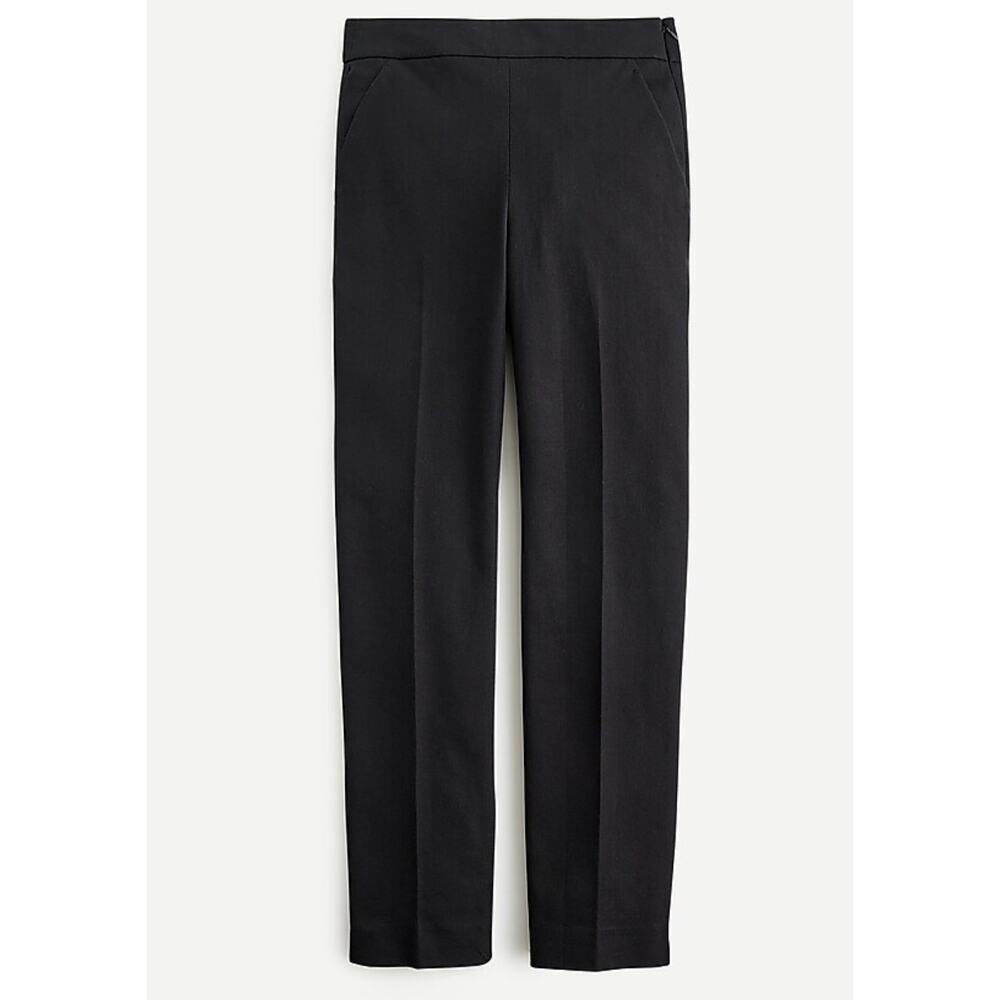 J. Crew Remi Professional Workwear Pant in Bi-stretch Cotton, Black size 2